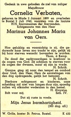 Cornelia Verbaten Marinus Johannes Maria van Oers