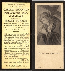 Carolus Ludovicus Hieronymus Wilhelmus Verbrugge Elisabeth de Jongh