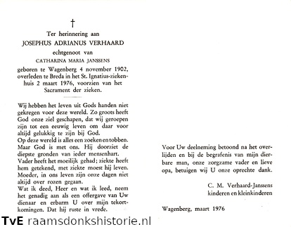 Josephus Adrianus Verhaard Catharina Maria Janssens