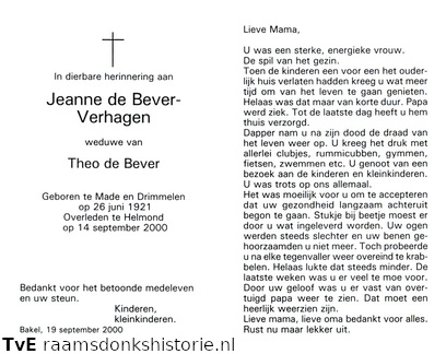 Jeanne Verhagen Theo de Bever