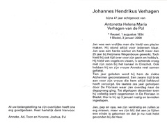 Johannes Hendrikus Verhagen  Antonetta Helena Maria van de Pol