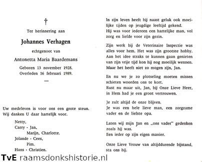 Johannes Verhagen  Antonetta Maria Baardemans