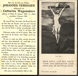 Johannes Verhagen  Catharina Wagemakers
