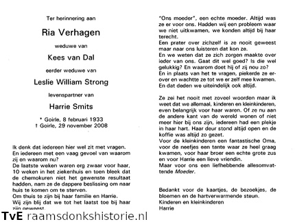 Ria Verhagen Harrie Smits Kees van Dal-Leslie William Strong