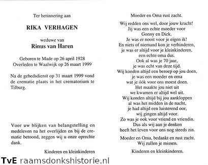 Rika Verhagen  Rinus van Haren