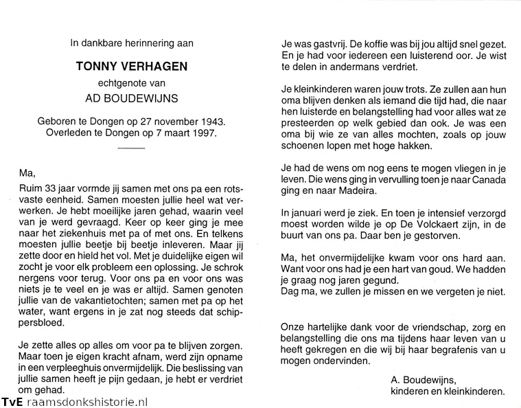 Tonny Verhagen  Ad Boudewijns