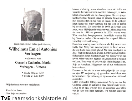Wilhelmus Emiel Antonius Verhagen Cornelis Catharina Maria Simons