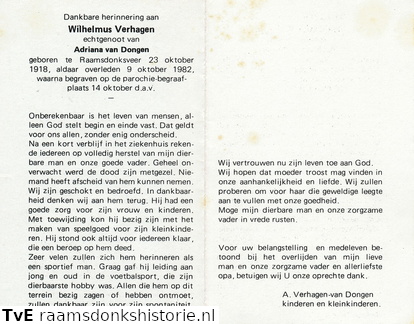 Wilhelmus Verhagen Adriana van Dongen