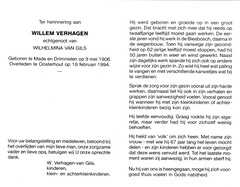 Willem Verhagen  Wilhelmina van Gils