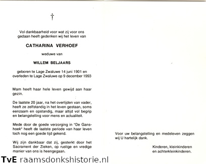 Catharina Verhoef  Willem Beljaars