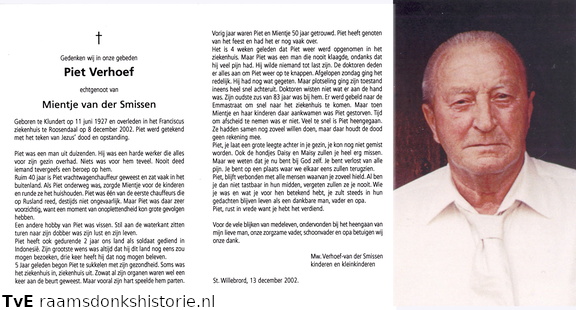 Piet Verhoef  Mientje van der Smissen