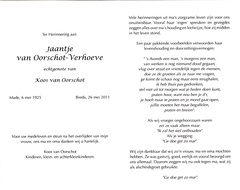 Jaantje Verhoeve  Koos van Oorschot