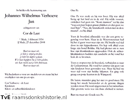 Johannes Wilhelmus Verhoeve  Cor de Laat
