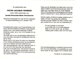 Pieter Jacobus Vermeer  Jacoba Petronella Maria Verschuuren