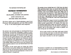 Herman Vermeeren  Wilhelmina Johanna van Zanten  Antonia Anna van Zanten