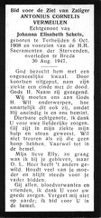 Antonius Cornelis Vermeulen Johanna Elisabeth Schets