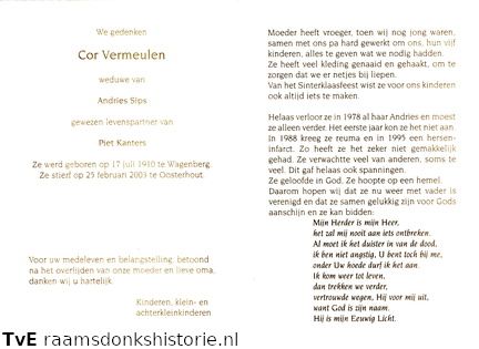 Cor Vermeulen  (vr) Piet Kanters  Andries Sips