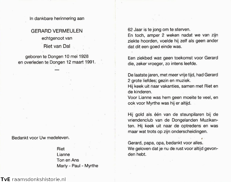 Gerard Vermeulen  Riet van Dal