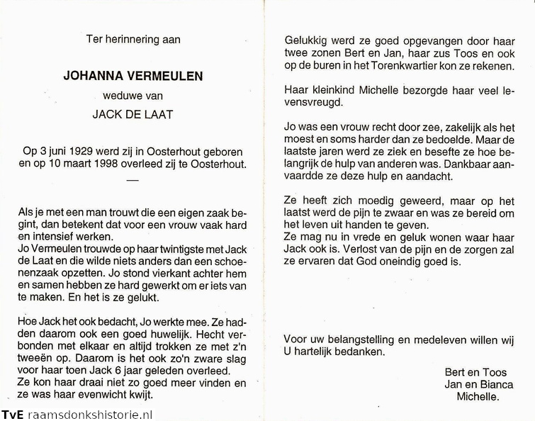 Johanna Vermeulen Jack de Laat