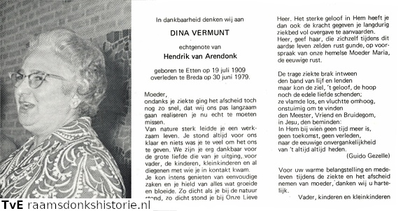 Dina Vermunt  Hendrik van Arendonk