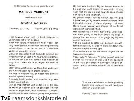 Marinus Vermunt  Johanna van Gool