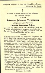 Antonius Johannes Verschuren  Cornelia Antonetta Frijters