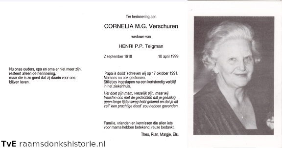 Cornelia M.G. Verschuren  Henri P.P. Telgman