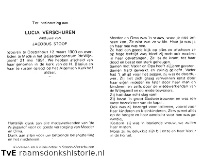 Lucia Verschuren Jacobus Stoop