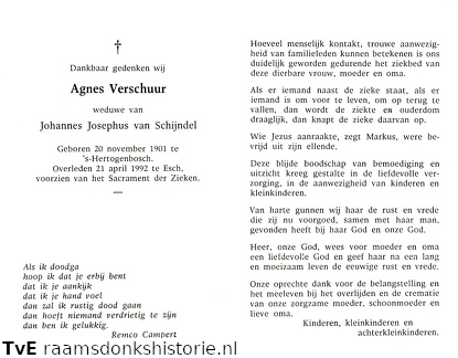Agnes Verschuur  Johannes Josephus van Schijndel