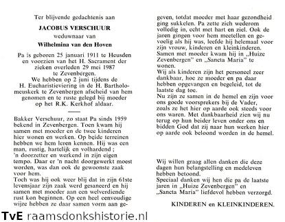 Jacobus Verschuur Wilhelmina van den Hoven