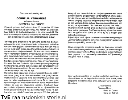 Cornelia Verwaters  Johannes van Gennip