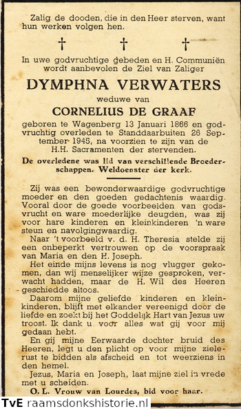 Dymphna Verwaters  Cornelius de Graaf