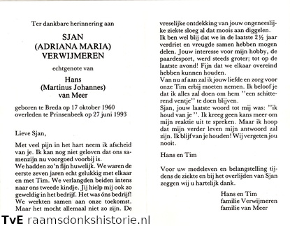 Adriana Maria Verwijmeren Martinus Johannes van Meer