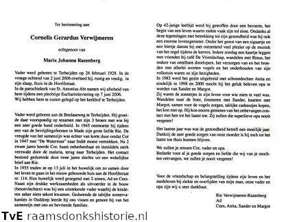 Cornelis Geradus Verwijmeren  Maria Johanna Razenberg