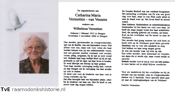 Catharina Maria van Vessem  Wilhelmus Vermetten
