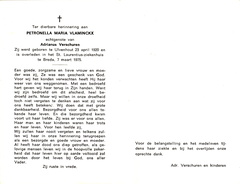 Petronella Maria Vlaminckx  Adrianus Verschuren