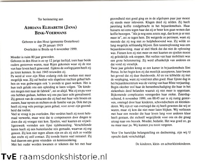 Adriana Elisabeth Voermans  Henricus Antonius Bink