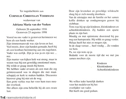 Cornelis Christiaan Voermans Adriana Maria van der Veeken