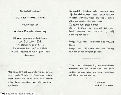 Cornelis Voermans Adriana Cornelia Vissenberg