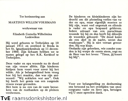 Martinus Willem Voermans Elisabeth Cornelia Wilhelmina Lodewikus