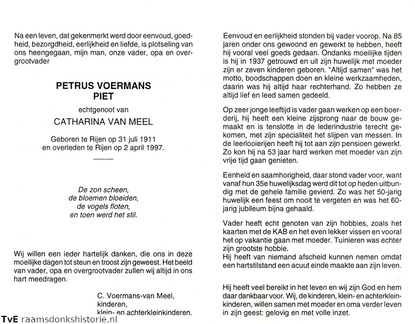 Petrus Voermans Catharina van Meel