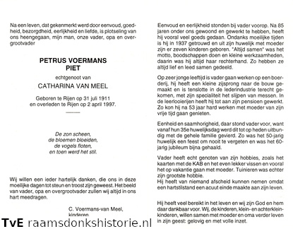 Petrus Voermans  Catharina van Meel