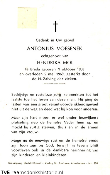 Antonius Voesenek  Hendrika Mol