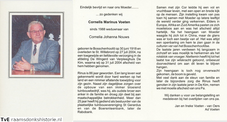 Cornelis Marinus Voeten  Cornelia Johanna Nouws