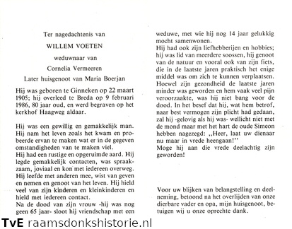 Willem Voeten (vr)Maria Boerjan Cornelia Vermeeren