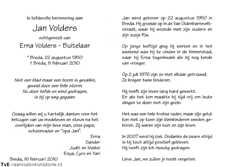 Jan Volders Erna Buitelaar