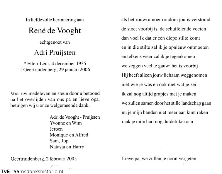 René de Vooght  Adri Pruijsten
