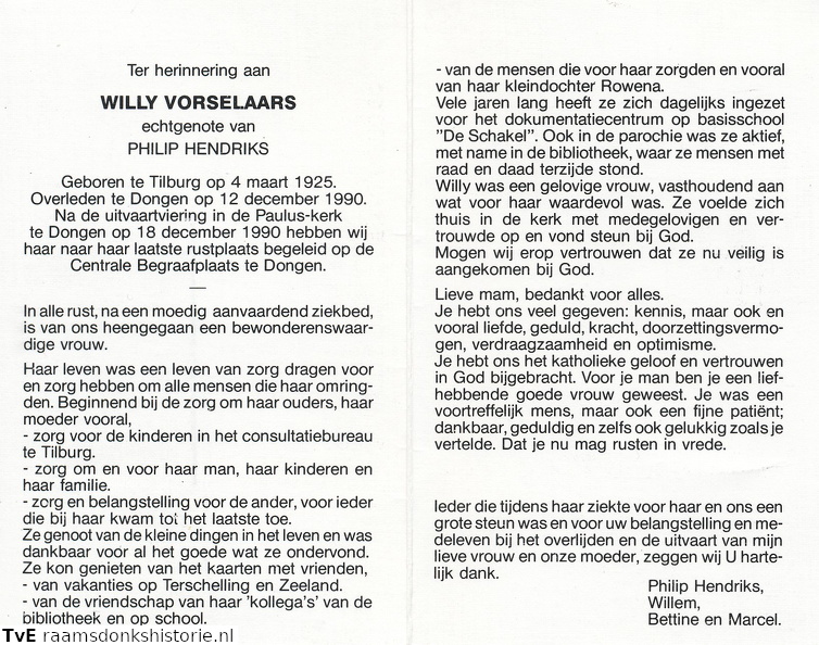 Willy Vorselaars Philip Hendriks