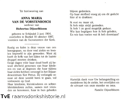 Anna Maria van de Vorstenbosch  Hubertus Dijsselbloem