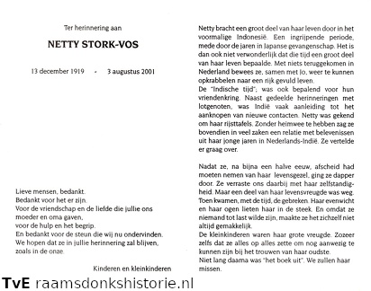 Netty Vos  Jo Stork